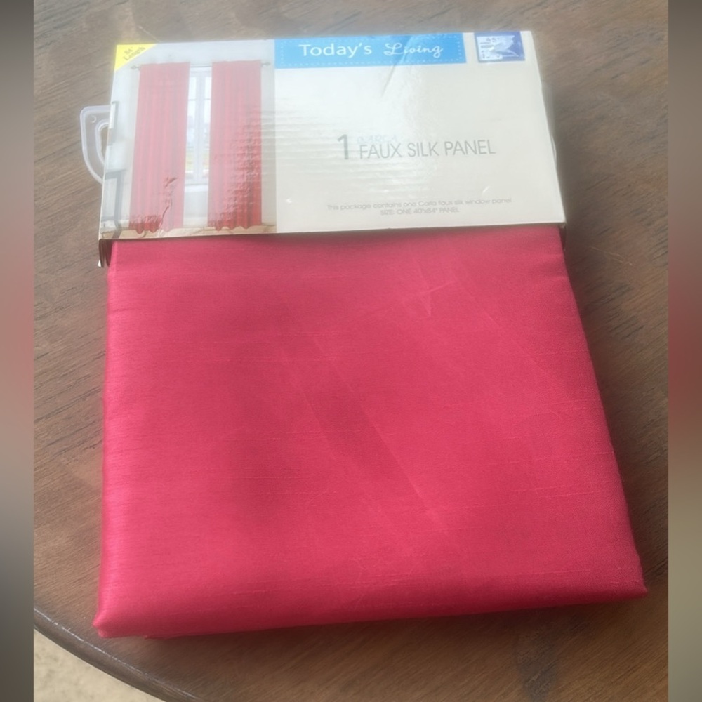 Pick 5 pink Faux Silk Curtain Panel